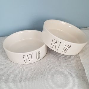 Rae Dunn "Eat Up" pet bowls